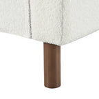 White Teddy Velvet Accent Chair, Single Seat