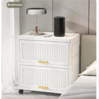 White Flip-Lid Storage Box with Wheels – 4/5/6 Layers, 1 Person