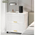 White Flip-Lid Storage Box with Wheels – 4/5/6 Layers, 1 Person