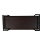 Natural / Walnut Rolling Bar Cart with Wine Storage & Lockable Casters