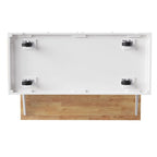 White / Black / Grey+Blue Rolling Kitchen Island with Drop Leaf | Rustic Style