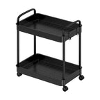 White / Black Rolling Storage Cart – 2, 3 & 4-Tier, 1-Person Use