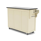 White Kitchen Cart with Stainless Steel Top, for 1