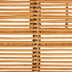 Natural Brown 2-Tier Rattan & Teak Wood Kitchen Cart, for 1 Unit