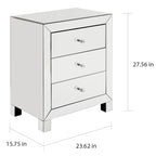 Esmond Mirrored 3-drawer Accent Table by iNSPIRE Q Bold