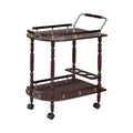 Merlot & Brass 2-Tier Serving Cart