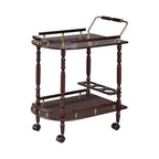 Merlot & Brass 2-Tier Serving Cart