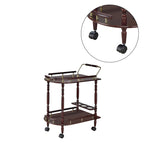 Merlot & Brass 2-Tier Serving Cart