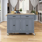 Green / Black / Grey / White Kitchen Island Cart, 4-Door, Single