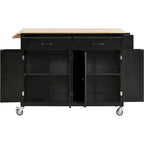 Green / Black / Grey / White Kitchen Island Cart, 4-Door, Single