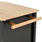 Green / Black / Grey / White Kitchen Island Cart, 4-Door, Single
