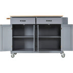 Green / Black / Grey / White Kitchen Island Cart, 4-Door, Single