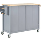 Green / Black / Grey / White Kitchen Island Cart, 4-Door, Single
