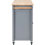 Green / Black / Grey / White Kitchen Island Cart, 4-Door, Single