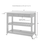 Black Granite Top Kitchen Cart, Single-Person Use