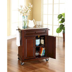 Brown Stainless Steel Top Kitchen Cart – 1 Person