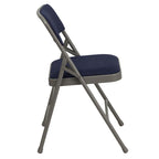 Set of 2 Metal Folding Chairs with Padded Seats