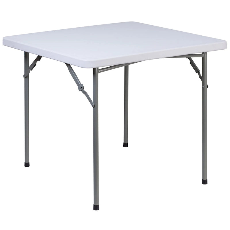 2.81-Foot Square Plastic Folding Table - Card Table/Game Table