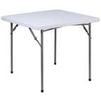 2.81-Foot Square Plastic Folding Table - Card Table/Game Table