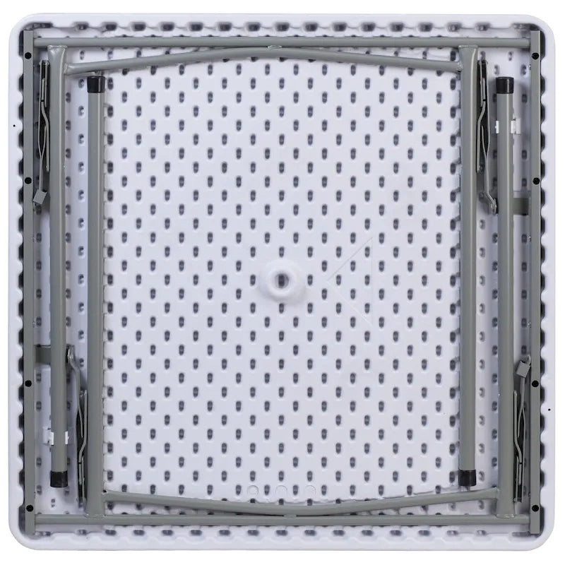 2.81-Foot Square Plastic Folding Table - Card Table/Game Table