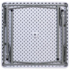 2.81-Foot Square Plastic Folding Table - Card Table/Game Table