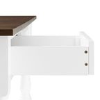 White / Stationary / Wood Top Kitchen Island