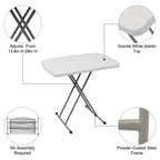 Karlhome 30 HDPE Adjustable Folding Table