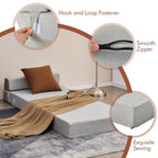 Tri-Fold Folding Chair Convertible Sleeper Bed - 75 x 28 x 6