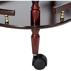 Brown 2-Tier Serving Cart with Wine Storage