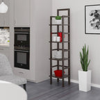 Aiden Baker's Rack, Narrow, Coffee - 14.72 x 13.86 x 70.71 inches