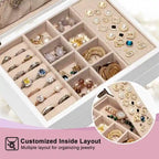 Jewelry Box for Women - 7D x 10W x 4.8H