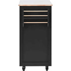Black / Blue / White Rolling Kitchen Cart with 8 Drawers, 1-Person Use