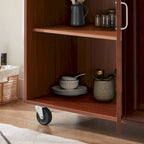 Rolling Kitchen Cart with 2 Drawers – Brown / Chocolate, 1-Person Use