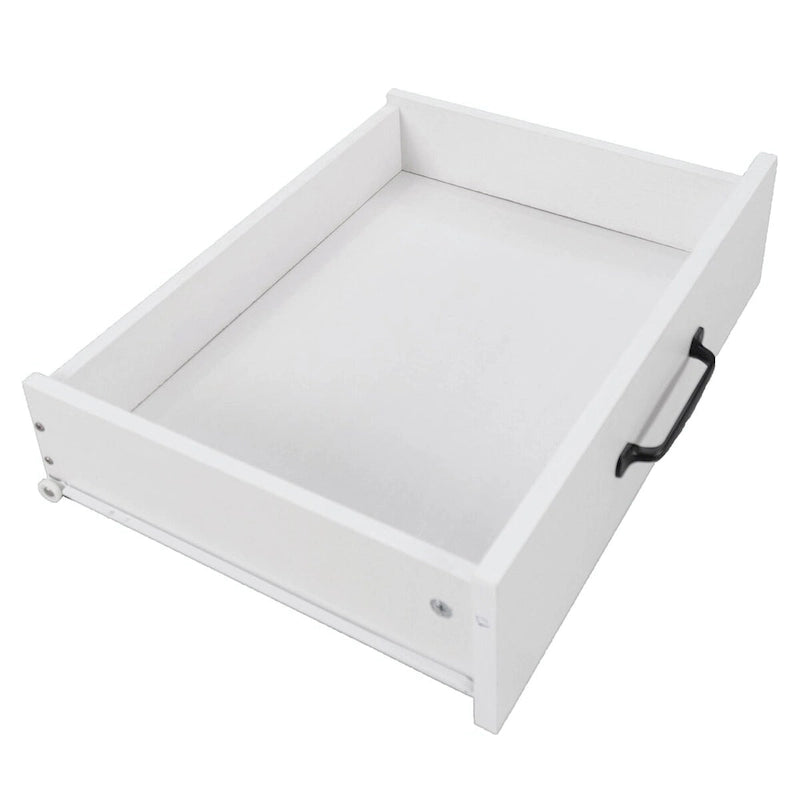 White / Gray / Walnut Brown Kitchen Island with Tilt-Out Trash Cabinet