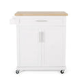 White / Black / Grey Modern Rolling Kitchen Cart with Storage