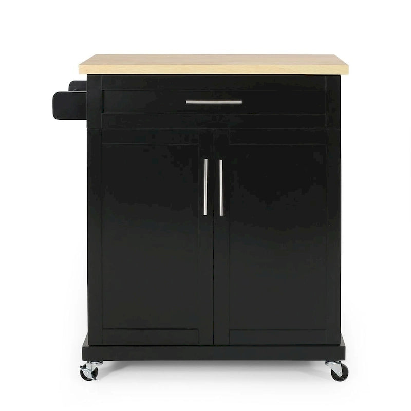 White / Black / Grey Modern Rolling Kitchen Cart with Storage