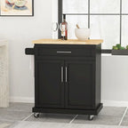 White / Black / Grey Modern Rolling Kitchen Cart with Storage