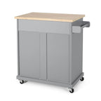 White / Black / Grey Modern Rolling Kitchen Cart with Storage