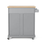 White / Black / Grey Modern Rolling Kitchen Cart with Storage