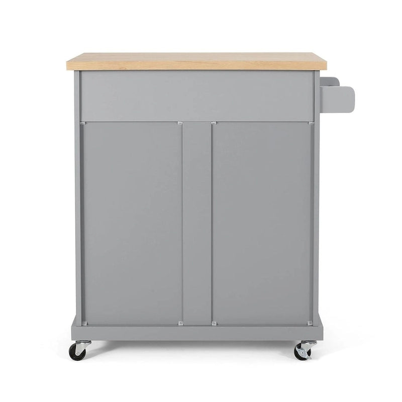 White / Black / Grey Modern Rolling Kitchen Cart with Storage