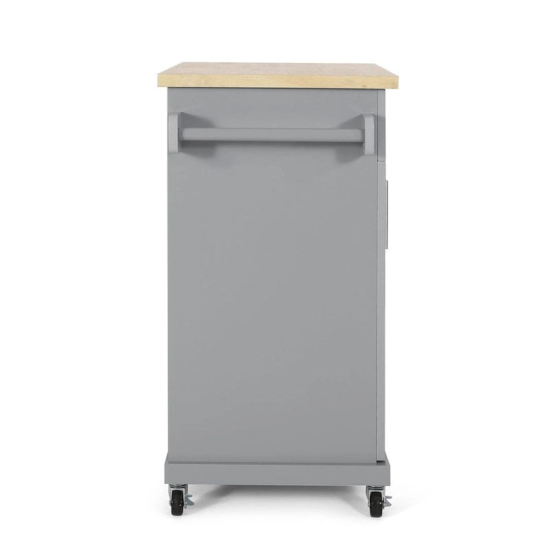 White / Black / Grey Modern Rolling Kitchen Cart with Storage