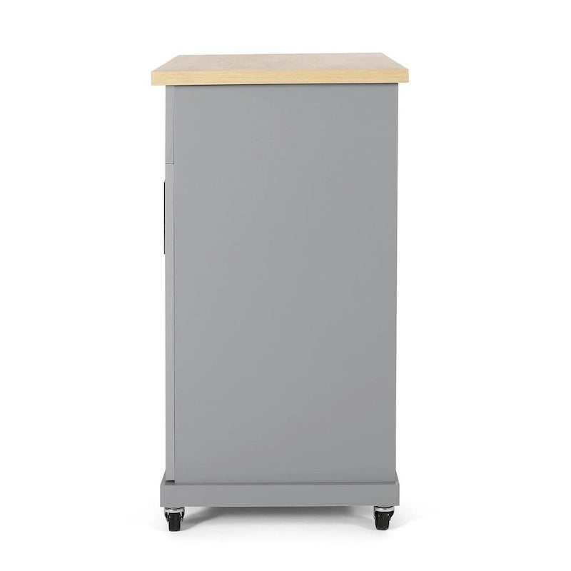 White / Black / Grey Modern Rolling Kitchen Cart with Storage