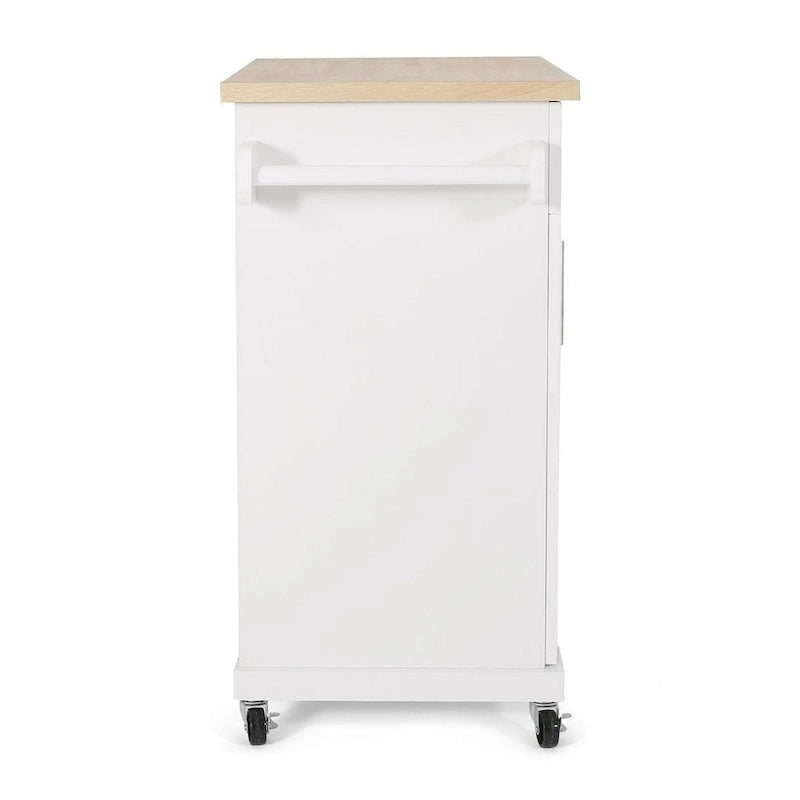 White / Black / Grey Modern Rolling Kitchen Cart with Storage