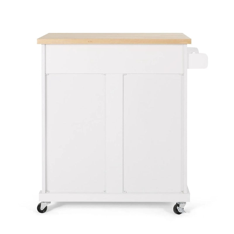 White / Black / Grey Modern Rolling Kitchen Cart with Storage