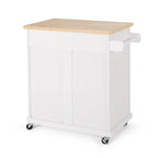 White / Black / Grey Modern Rolling Kitchen Cart with Storage