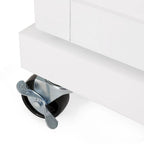 White / Black / Grey Modern Rolling Kitchen Cart with Storage