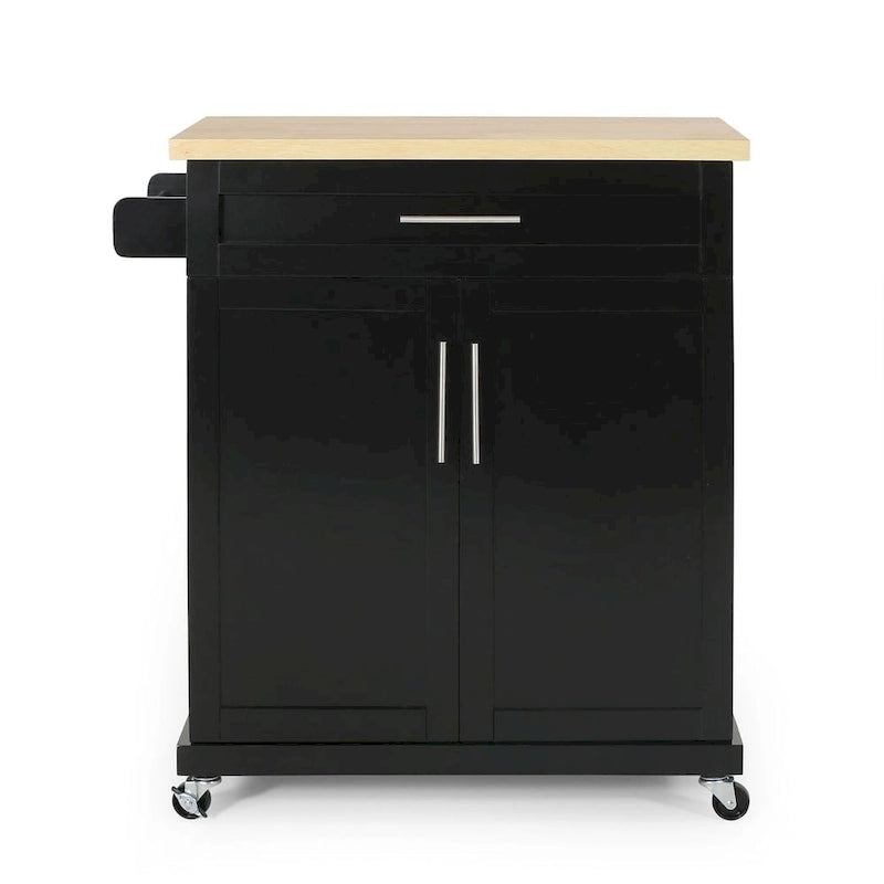 White / Black / Grey Modern Rolling Kitchen Cart with Storage