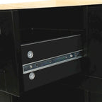 Black/Mint Green/White/Blue Drop-Leaf Rolling Kitchen Island Cart with Storage