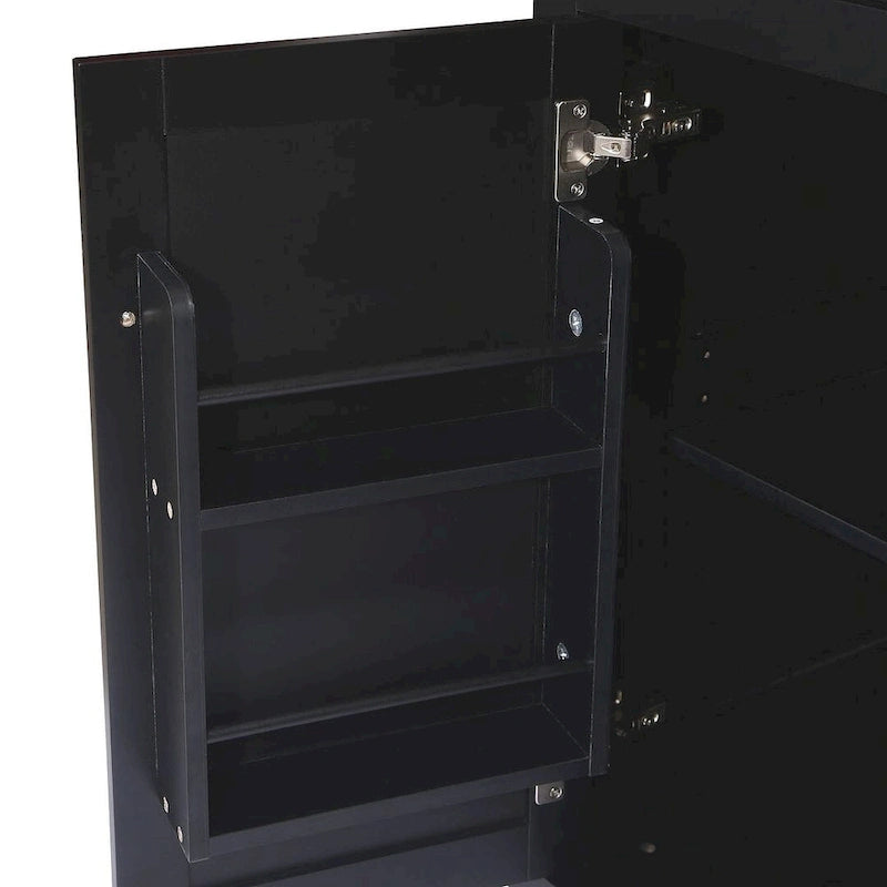 Black/Mint Green/White/Blue Drop-Leaf Rolling Kitchen Island Cart with Storage