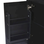 Black/Mint Green/White/Blue Drop-Leaf Rolling Kitchen Island Cart with Storage